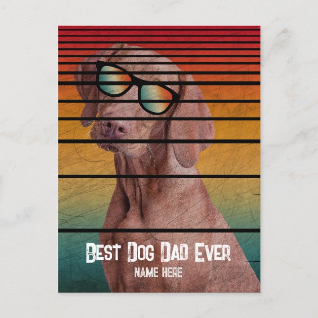 CARTÃO POSTAL MELHOR PAI DE CÃO DA MODA PRESENTE DIA DOS PAIS (Frente)