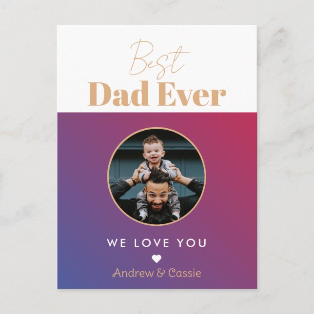 Cartão Postal Melhor pai de sempre (Frente)