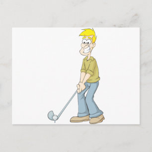 Cartão Postal Melhor Pai Golfista Colocando uma Bola de Golfe Ca