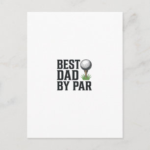 Cartão Postal Melhor Pai Por Par Golfe Dia dos Pais Design Vinta