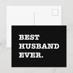 Cartão Postal Melhor Presente de Marido de Sempre para Aniversár