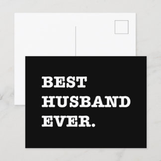 Cartão Postal Melhor Presente de Marido de Sempre para Aniversár