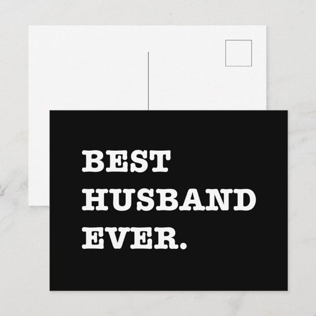 Cartão Postal Melhor Presente de Marido de Sempre para Aniversár (Frente/Verso)