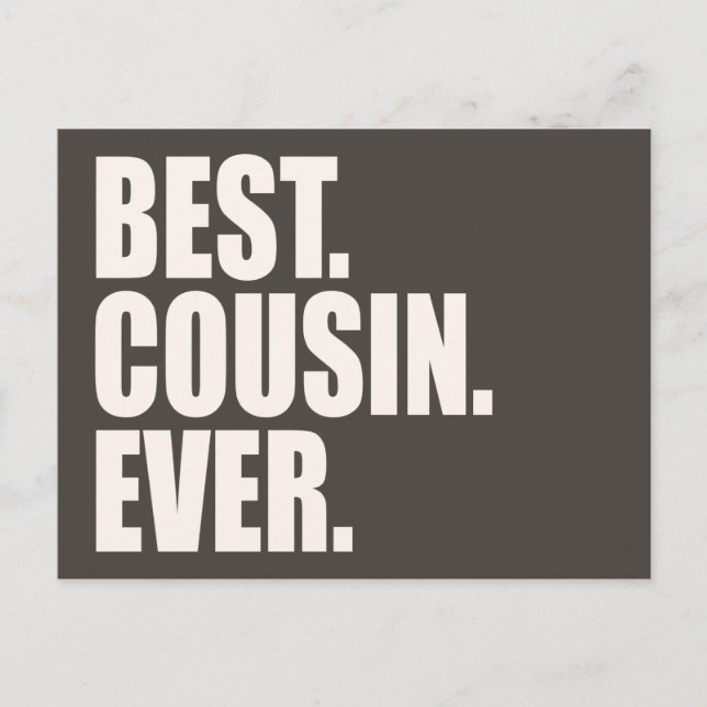 Cartão Postal Melhor. Primo. Nunca. (Frente)