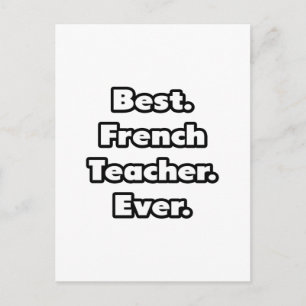 Cartão Postal Melhor. Professor francês. Nunca.