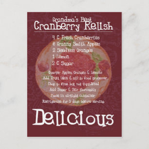 Cartão Postal Melhor receita de amora-doce da vovó