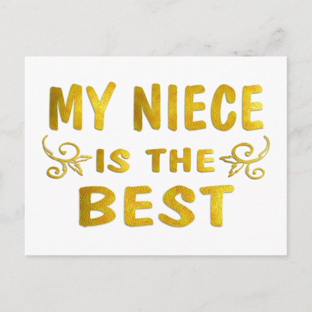 Cartão Postal Melhor sobrinha (Frente)