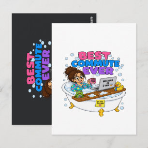 Cartão Postal Melhor Trajeto de Todos os Tempos Design Divertido