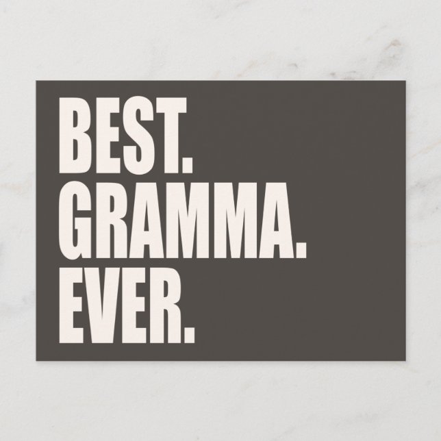 Cartão Postal Melhor. Vó. De Todos. (Frente)