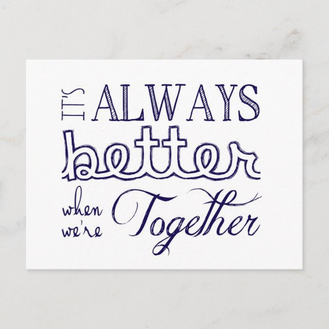 Cartão Postal Melhore sempre quando (Frente)