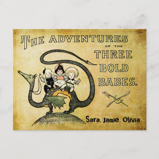 Cartão Postal Melhores Amigos Dragão 3 Negros do BFF (Frente)