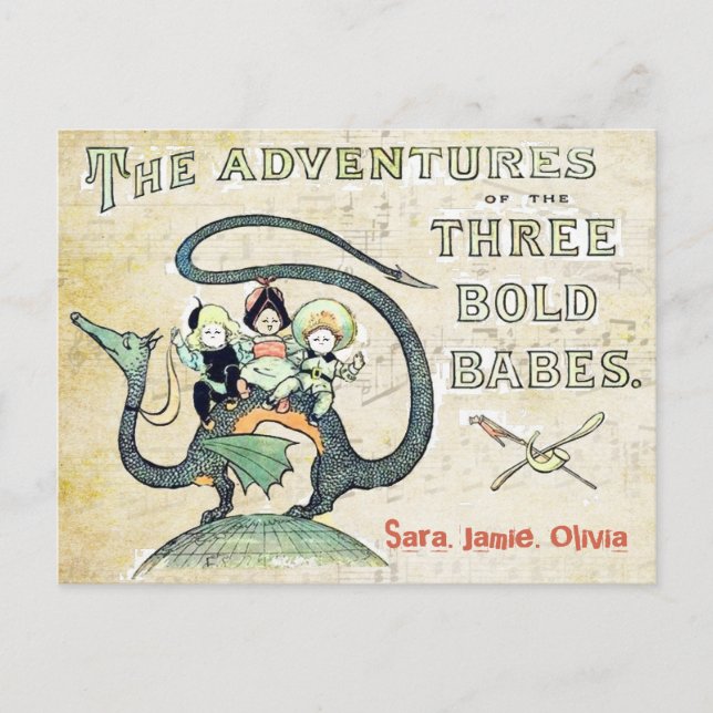 Cartão Postal Melhores Amigos Dragão 3 Negros do BFF (Frente)