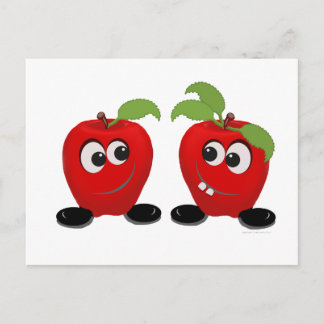 Cartão Postal Melhores Amigos Maçãs