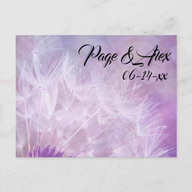 Cartão Postal Melhores Desejos e Destino de Casamento de recém-W (Frente)