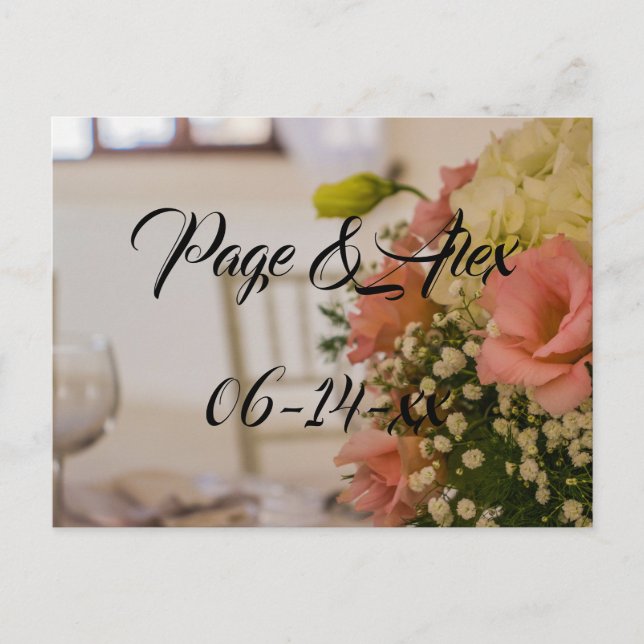 Cartão Postal Melhores desejos para recém-casados Destino de Cas (Frente)