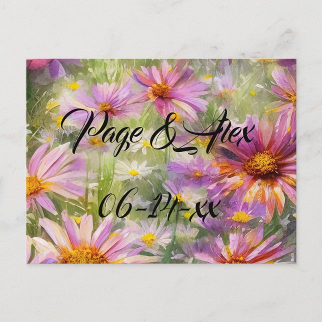 Cartão Postal Melhores desejos para recém-casados Destino de Cas (Frente)