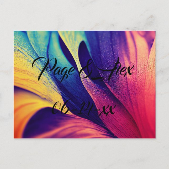 Cartão Postal Melhores desejos para recém-casados Destino de Cas (Frente)