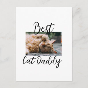 Cartão Postal Melhores pais papai gato foto de estimação simples