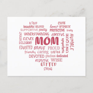 Cartão Postal Melhores qualidades-mãe e características-mãe Invi