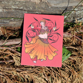 Cartão Postal Melissa Autumn Breeze Belly Dancer