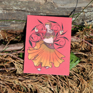 Cartão Postal Melissa Autumn Breeze Belly Dancer