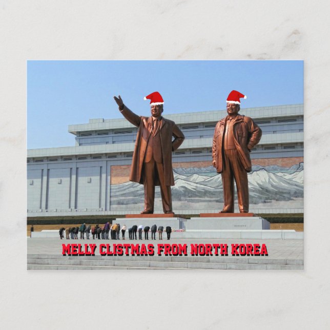 Cartão Postal Melly Clistmas Da Coreia Do Norte (Frente)