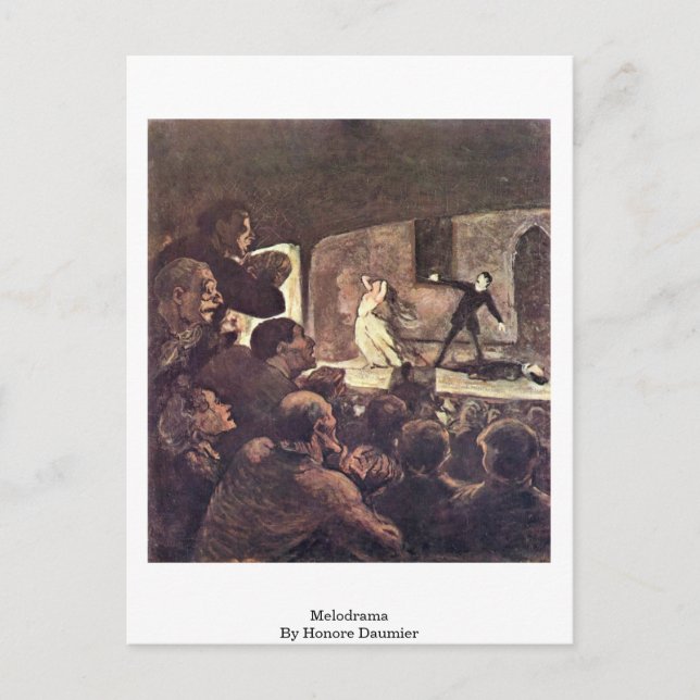 Cartão Postal Melodrama Por Honore Daumier (Frente)