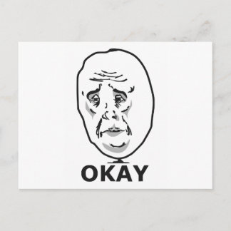 Cartão Postal Meme do Cara Okay