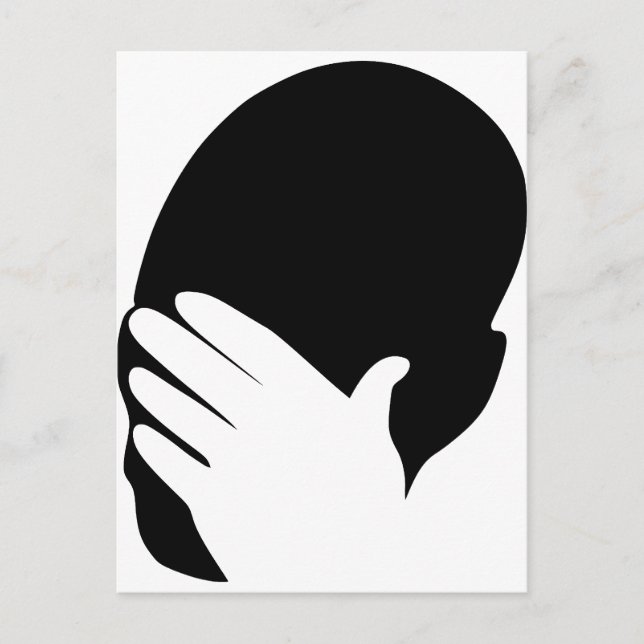 Cartão Postal Meme do facepalm (Frente)