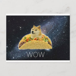 Cartão Postal meme do taco espacial doge