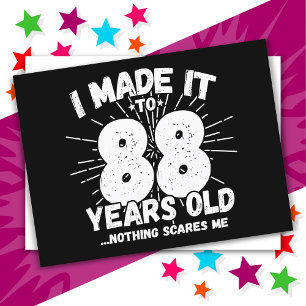 Cartão Postal Meme Sarcástico de 88 Anos de Idade Engraçado