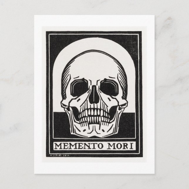 Cartão Postal Memento Mori Skull Art (Frente)