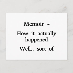 Cartão Postal Memoir como aconteceu