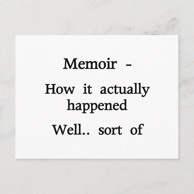 Cartão Postal Memoir como aconteceu (Frente)