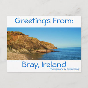 Cartão Postal memória 1 187, Bray, Irlanda, Saudações de:, P...