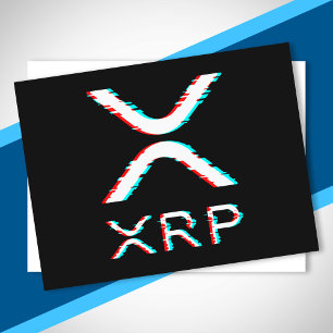 Cartão Postal Memória Crypto Currency XRP Glitch Cryptocurrency