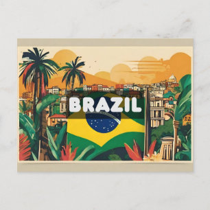Cartão Postal Memória de Férias do Brasil Viagem