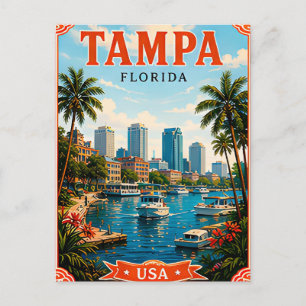 Cartão Postal 🌴 Memória de Férias na Orla de Tampa Flórida 🌴