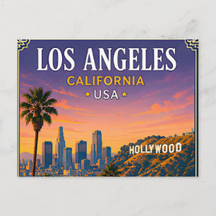 Cartão Postal 🌴 Memória de Los Angeles Califórnia de Hollywood