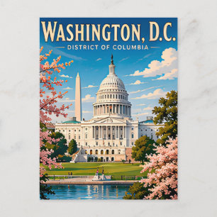Cartão Postal 🏛️ Memória de Viagem ao Capitólio de Washington D