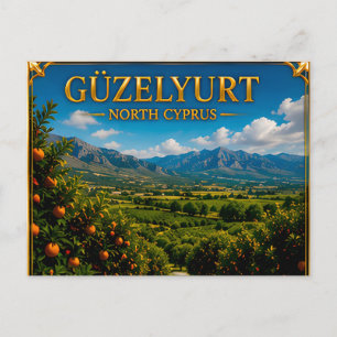 Cartão Postal Memória de Viagem do Vale Verde de Guzelyurt no Ch