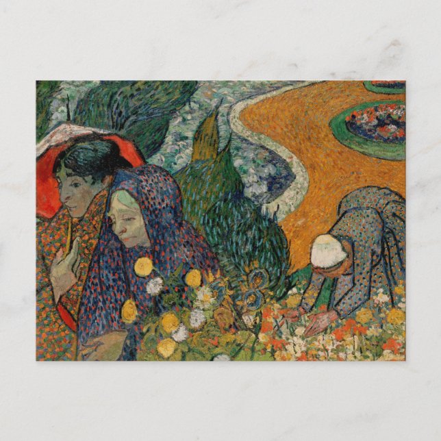 Cartão Postal Memória do Jardim de Etten, Van Gogh de Belas Arte (Frente)