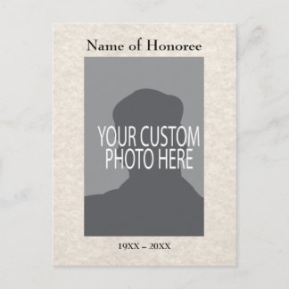 Cartão Postal Memória do Serviço Memorial com Foto