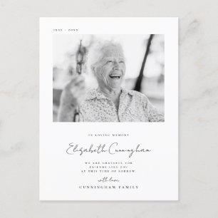 Cartão Postal Memorial Amorosa Memória Elegante Simples Moderno 