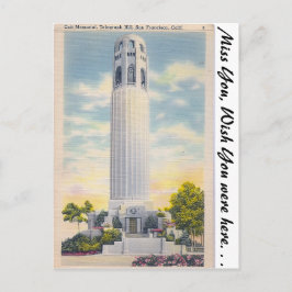 Cartão Postal Memorial Coit, São Francisco, Califórnia