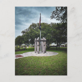 Cartão Postal Memorial da Bandeira Americana com Pilares de Pedr