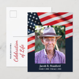 Cartão Postal Memorial da Foto da Bandeira Americana