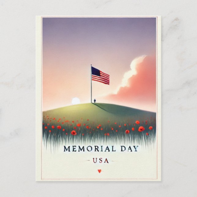 Cartão Postal Memorial Day ,EUA (Frente)