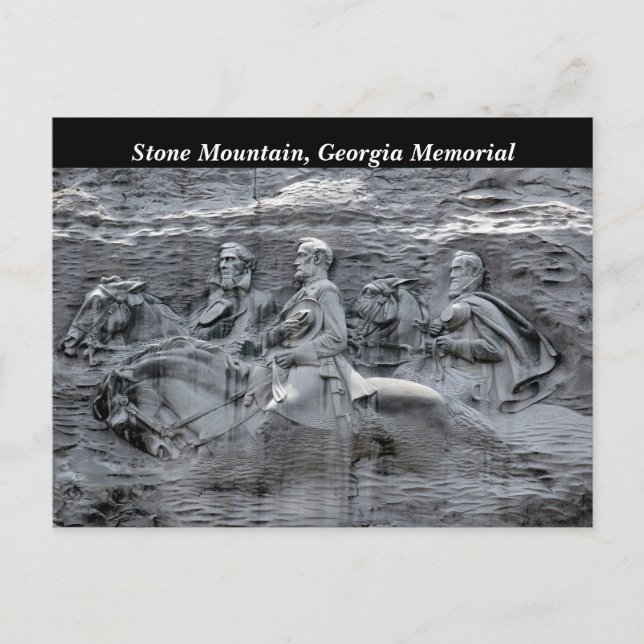 Cartão Postal Memorial do Parque Stone Mountain Georgia (Frente)