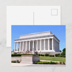 Cartão Postal Memorial Lincoln Washington DC Viagem